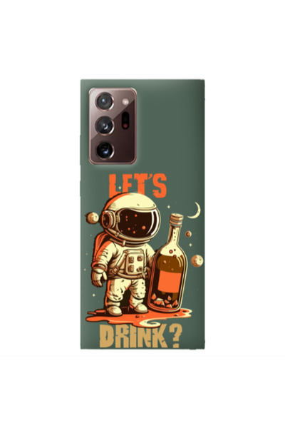 Other Samsung Note 20 Plus Lets drink Dark Green Colored Silicone TPU Θήκη