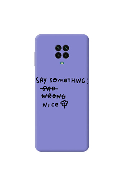 Other Xiaomi Redmi Note 9 Pro Say Something Purple Colored Silicone TPU Θήκη