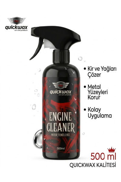 Quickwax Profesyonel Motor Temizleyici 500ml - Etkili Yağ Çözücü ve Koruyucu Engine Cleaner
