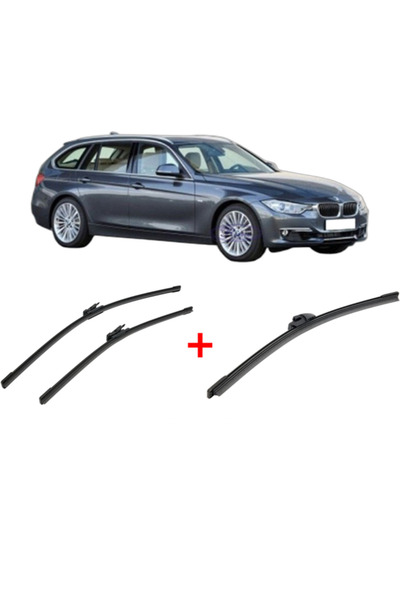 Bosch Set of 3 wipers for BMW 3 Series Touring (F31) from 2012 - 2019, for wi...
