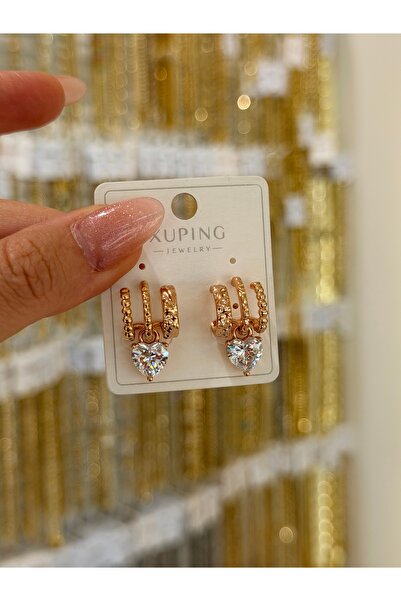 SU PERİSİ TAKI BİJUTERİ Xuping Non-Fade Rose Gold Multi-Layered Zircon Stone ...