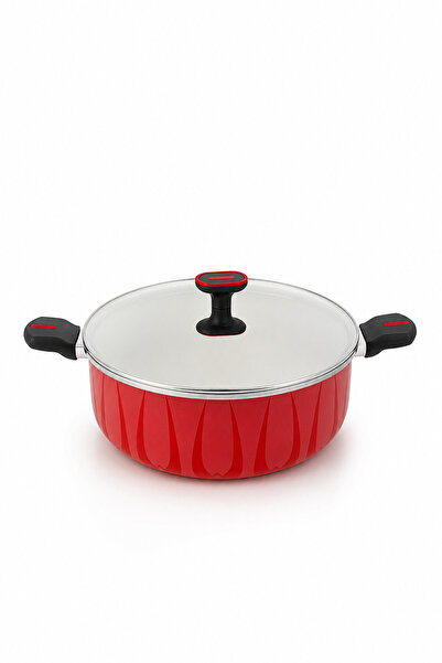 Urbanza 30CM Non Stick Deep Casserole Pan with Glass Lid, Dual Handles, Durab...