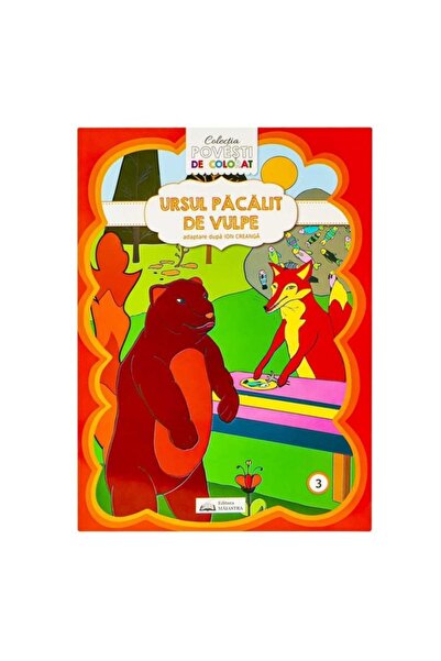 MC Micostore Carte de colorat A4, cu poveste, Ursul pacalit de vulpe, ISBN 825-1
