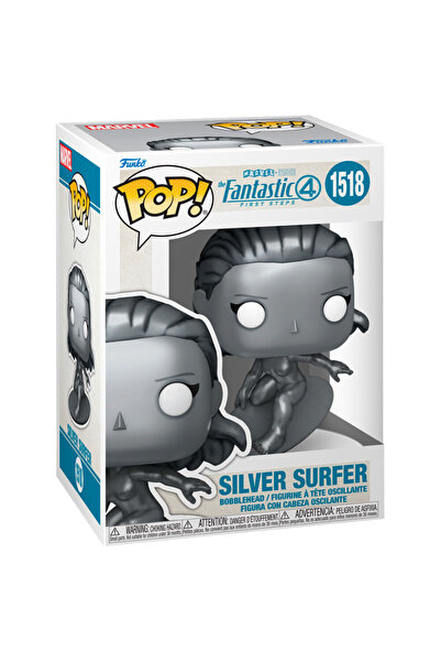 OEM Figurina POP, FunKo, Marvel Fantastic 4, Surfer, 9 cm, argintiu