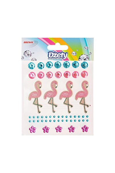 OEM Brewis Dzety autoadezive 53 bucăți. flamingo și floarea, mix pastel