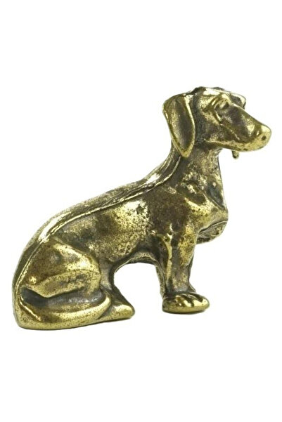 OEM Figurina metalica Teckel ABINO - decoratie, inaltime 3 cm, lungime 5 cm