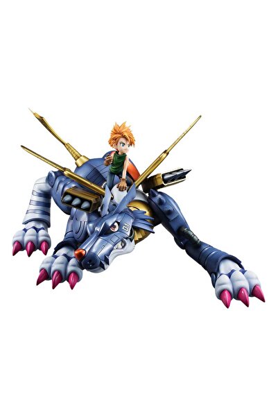 OEM Figurină PVC Metal Garurumon și Ishida Yamato 30 cm de la Bandai - Digimo...