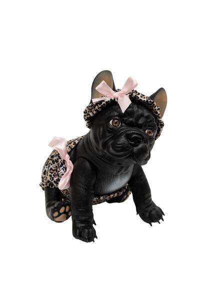 OEM Askato Papusa catelus Buldog Francez negru 29 cm