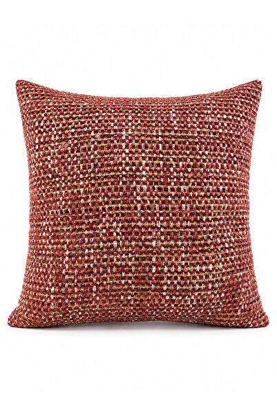 NURHAN HOME COLLECTION Bordeaux Plain Throw Pillow Cover - Textured Fabric Si...