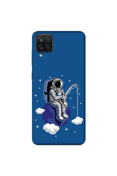 Other Samsung A12 Fishing space Blue Colored Silicone TPU Θήκη