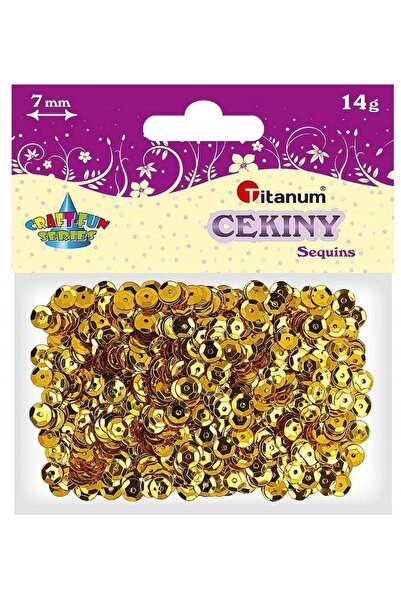 Titanum Set creativ cu paiete metalice, 7 mm, Auriu