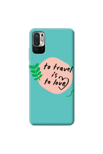 Other Xiaomi Redmi Note 10 Pro 5G To Travel is to Love Turquoise Colored Sili...