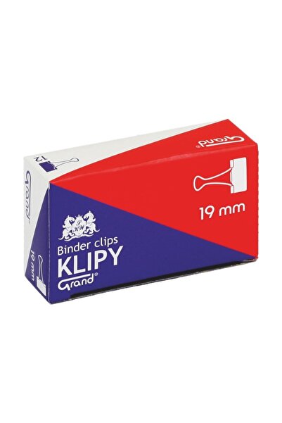 MC Micostore Μεταλλικά κλιπ Grand 110-1092, 19 χιλιοστά, μαύρα, κουτί με 12 τ...