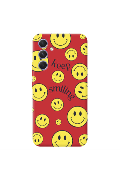 Other Samsung A54 Keep Smiling Red Colored Silicone TPU Θήκη