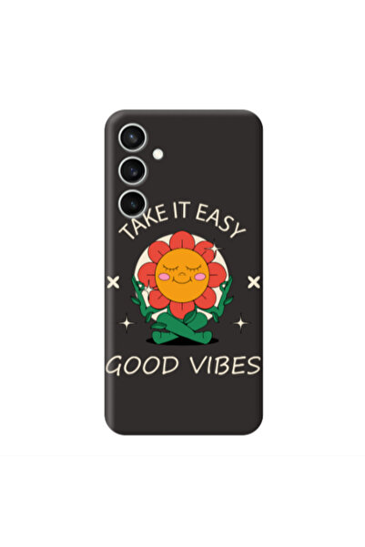 Other Samsung S24 Plus Take It Easy Black Colored Silicone TPU Θήκη