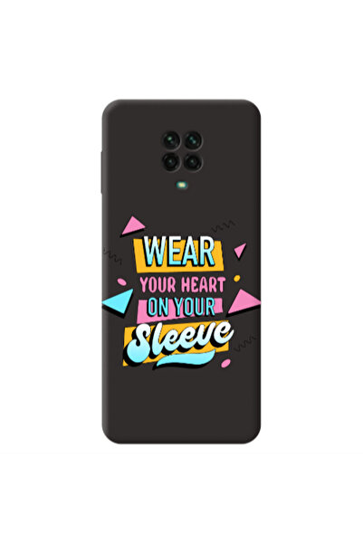 Other Xiaomi Redmi Note 9 Pro Wear Your Heart Black Colored Silicone TPU Θήκη