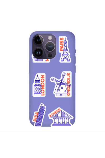 Other Apple iPhone 14 Pro Pisa Athens Purple Colored Silicone TPU Θήκη
