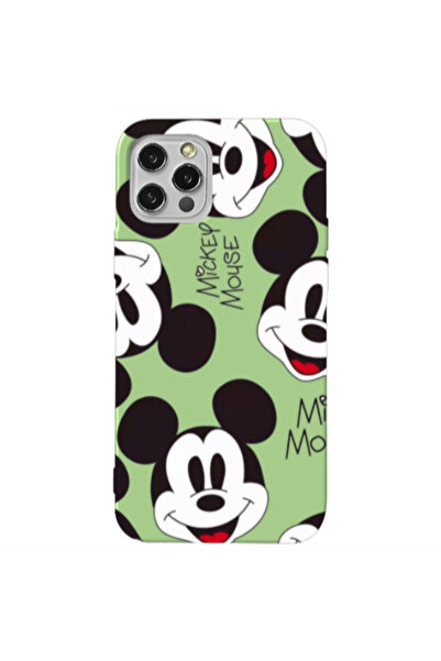 Other Apple iPhone 12 Pro Mickey Mouse Light Green Colored Silicone TPU Θήκη