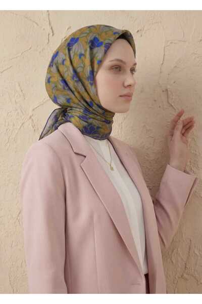 SILKHOME EŞARP FLORAL DESEN PAMUK EŞARP