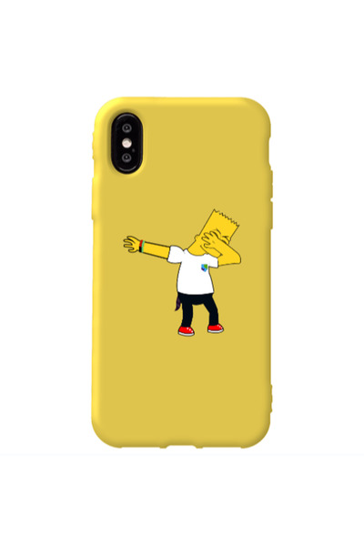 Other Apple iPhone Xs Simpsons2 Yellow Colored Silicone TPU Θήκη