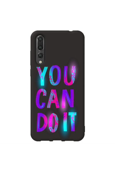 Other Huawei P20 Pro You Can Doit Black Colored Silicone TPU Θήκη