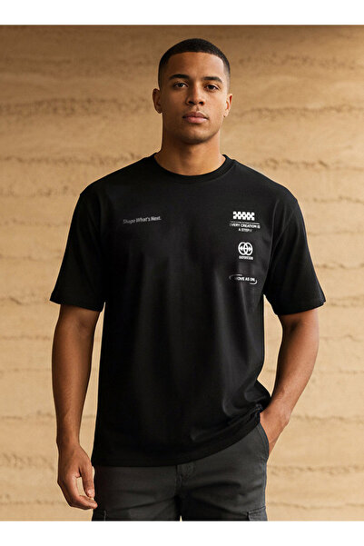 FAV Men Regular Fit Crew Neck Short Sleeves Printed T-shirt