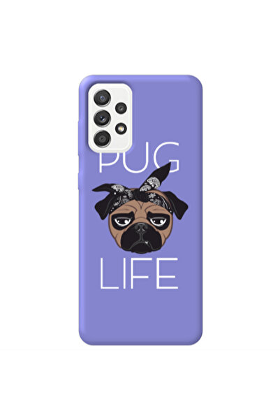 Other Samsung A52 Pug Life Purple Colored Silicone TPU Θήκη