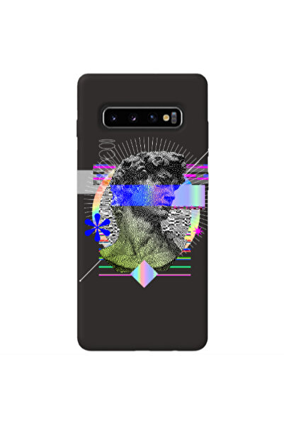 Other Samsung S10 Statue pixels Black Colored Silicone TPU Θήκη