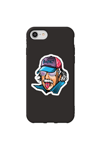 Other Apple iPhone 7 Einstein Black Colored Silicone TPU Θήκη