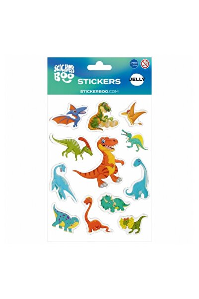 MC Micostore Abtibilduri - dinozauri, 15x20cm, set 12 buc, Sticker Boo, 53777...