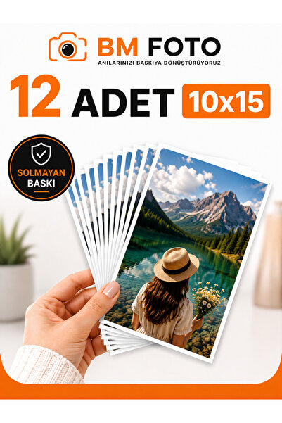 BM Foto Kişiye Özel 10x15 Fotoğraf Baskısı | 6 veya 12 Adet Parlak Fotoğraf B...