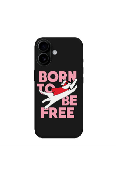 Other Apple Iphone 16 plus Born Free Black Colored Silicone TPU Θήκη