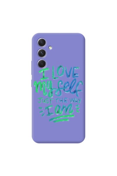 Other Samsung A56 I Love My self Purple Colored Silicone TPU Θήκη