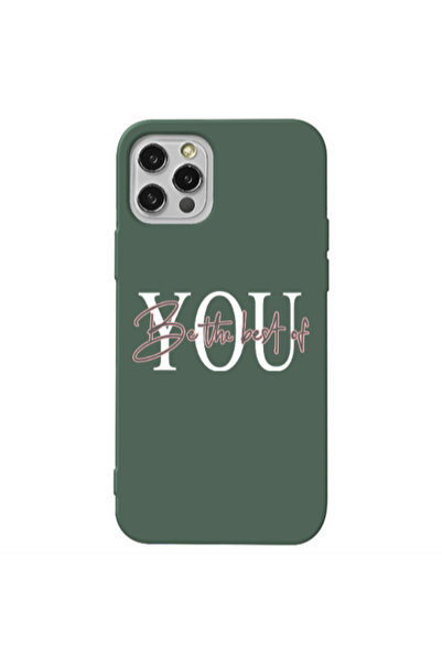 Other Apple iPhone 12 Pro Be the best of Dark Green Colored Silicone TPU Θήκη
