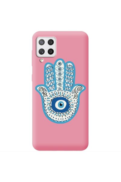 Other Samsung A42 5G Evil eye bead in hand Pink Colored Silicone TPU Θήκη