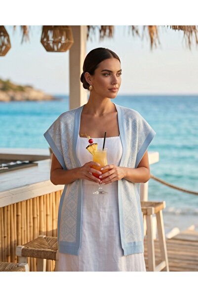 Trend Kapında Summer Knitwear Shoulder Shawl, Cover-Up