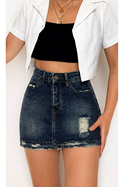 Aida Fashion Mini denim etek