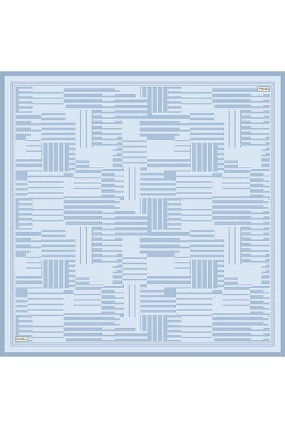 Levidor Baby Blue Three Line Twill Silk Scarf