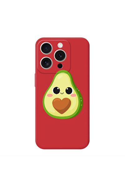 Other Apple iPhone 15 Pro Max Baby avocado Red Colored Silicone TPU Θήκη