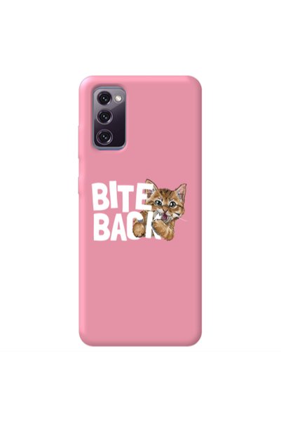 Other Samsung S20 FE bitte back cat Pink Colored Silicone TPU Θήκη