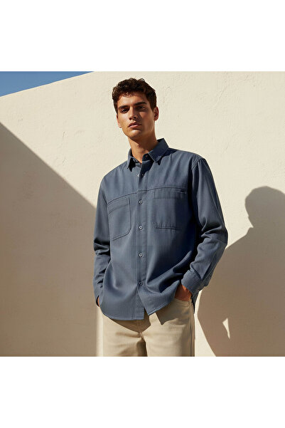 DMN Men Regular Fit Twill Long Sleeves Shirt
