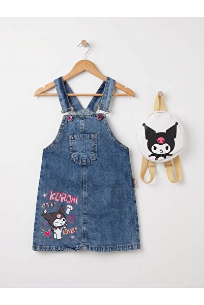 Mişsa Bebe Kız Çocuk Kot Jile Salopet Elbise | Sevimli Ördek Tasarımlı Denim ...