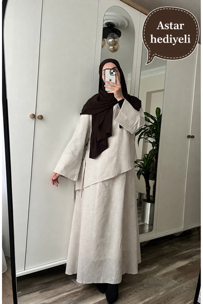 MARDİYE OFFİCİAL Saye Linen Skirt Set