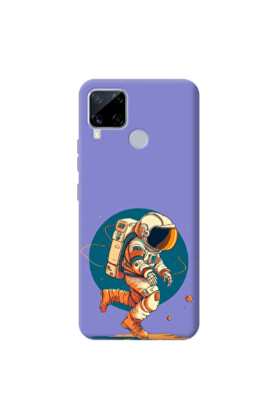 Other Realme C25S Run Space Purple Colored Silicone TPU Θήκη