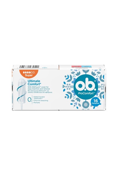 Generic Brand O.B | ProComfort Super Ταμπόν Μέτριας έως Μεγάλης Ροής | 16τμχ