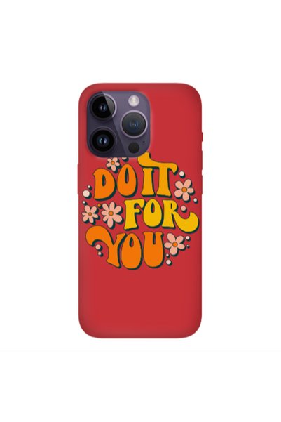 Other Apple iPhone 14 Pro Max Do it For You Red Colored Silicone TPU Θήκη