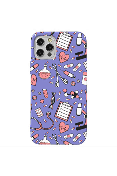 Other Apple iPhone 12 Pro Max Laboratory Purple Colored Silicone TPU Θήκη