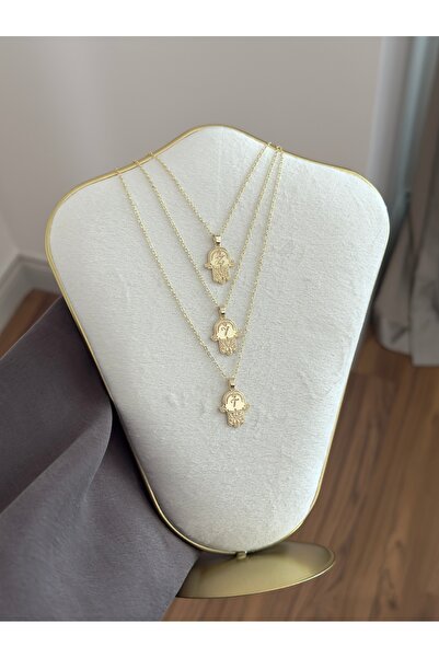 kems jewels T Harfi Fatma Ana Model Özel Tasarım Çelik Kolye