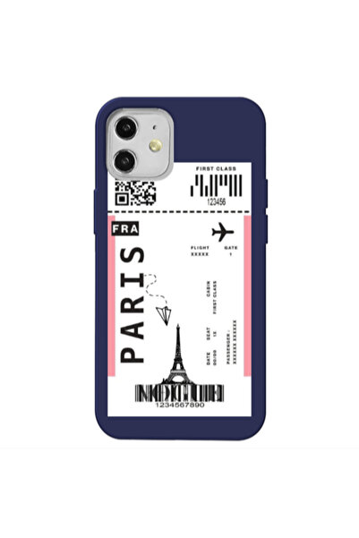 Other Apple iPhone 12 Paris FRA Dark blue Colored Silicone TPU Θήκη