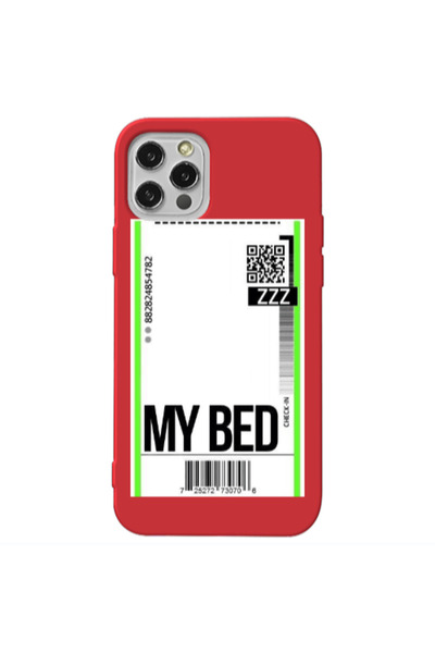 Other Apple iPhone 13 Pro My Bed ZZZ Red Colored Silicone TPU Θήκη